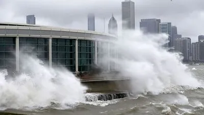 Hohe Wellen in Chicago