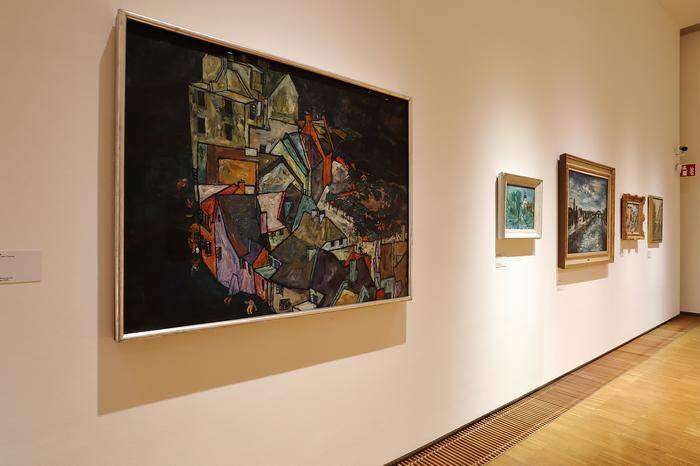 Egon Schieles „Stadtende“ wartet in der Neuen Galerie Graz auf Besuch