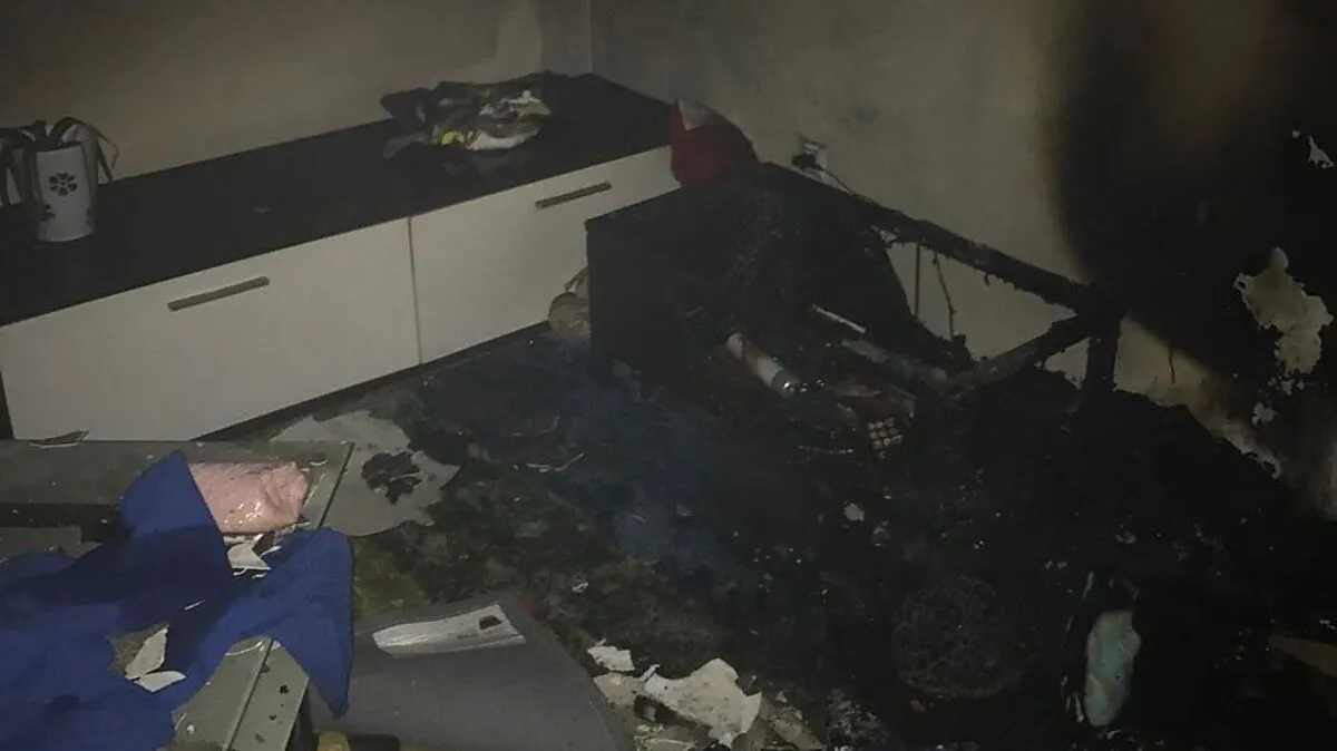 Das Wohnzimmer wurde komplett zerstört