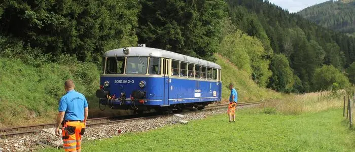 Die Erzbergbahn darf aus Sicherheitsgründen zwei Tunnel Richtung Bahnhof Erzberg nach behördlicher Anordnung nicht mehr befahren