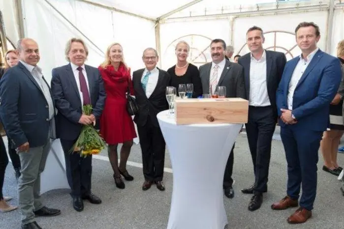 Führungsteam der Heidelberger Druckmaschinen AG mit Josef Moser sowie Roland und Silvia Spatt