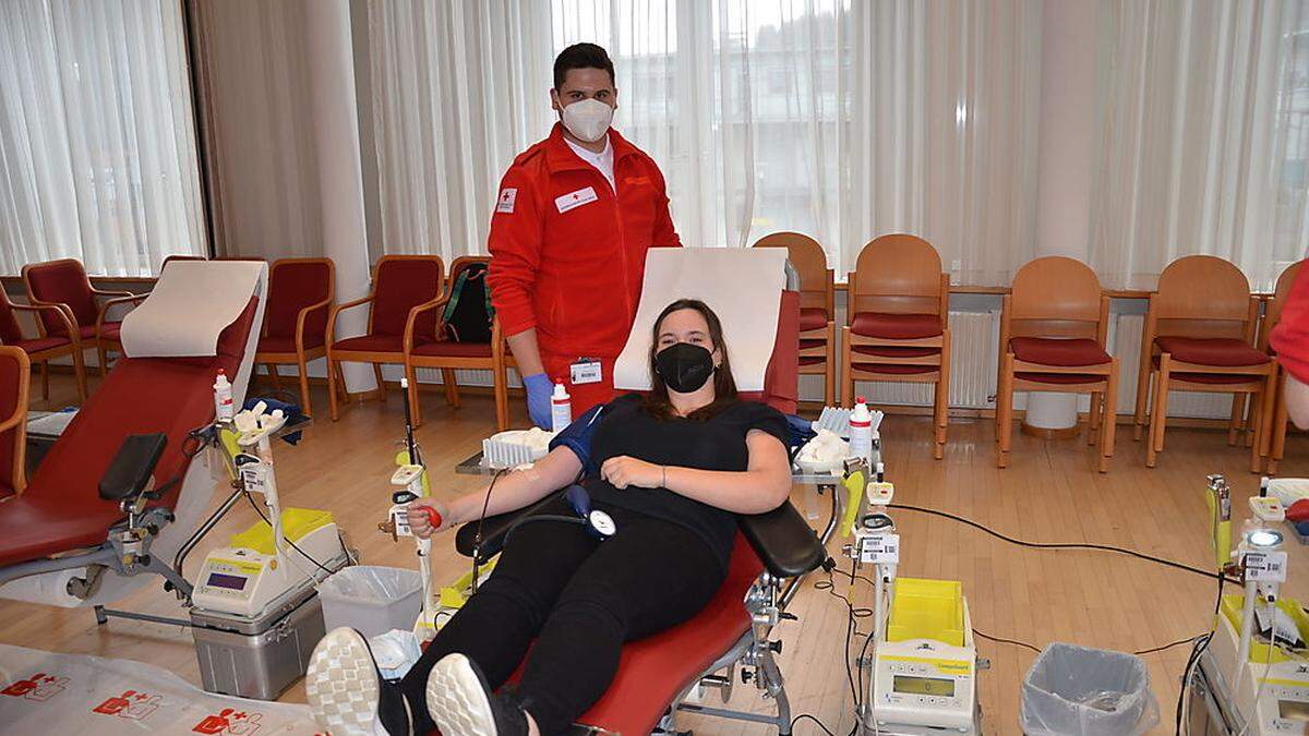 Anna Zleptnig von der LJ-Sörg leistete ihre Blutspende in Brückl