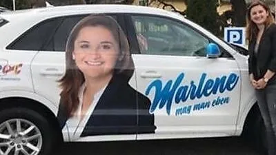 FPÖ-Spitzenkandidatin Svazek und das Marlene-Auto