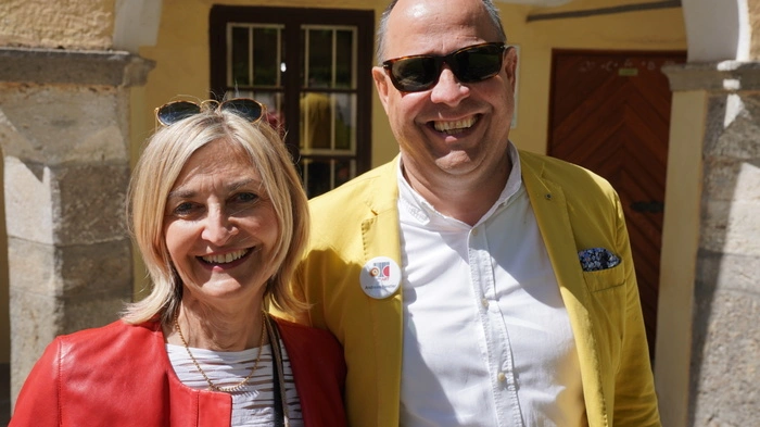 Obfrau Anette Lang und 2.Schatzmeister Andreas Nestler