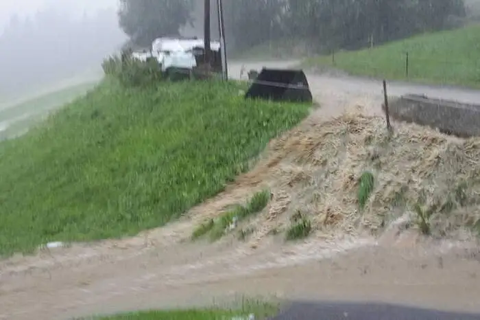 In Gasen sorgten die Überschwemmungen auch für eine Sperrung der Landesstraße