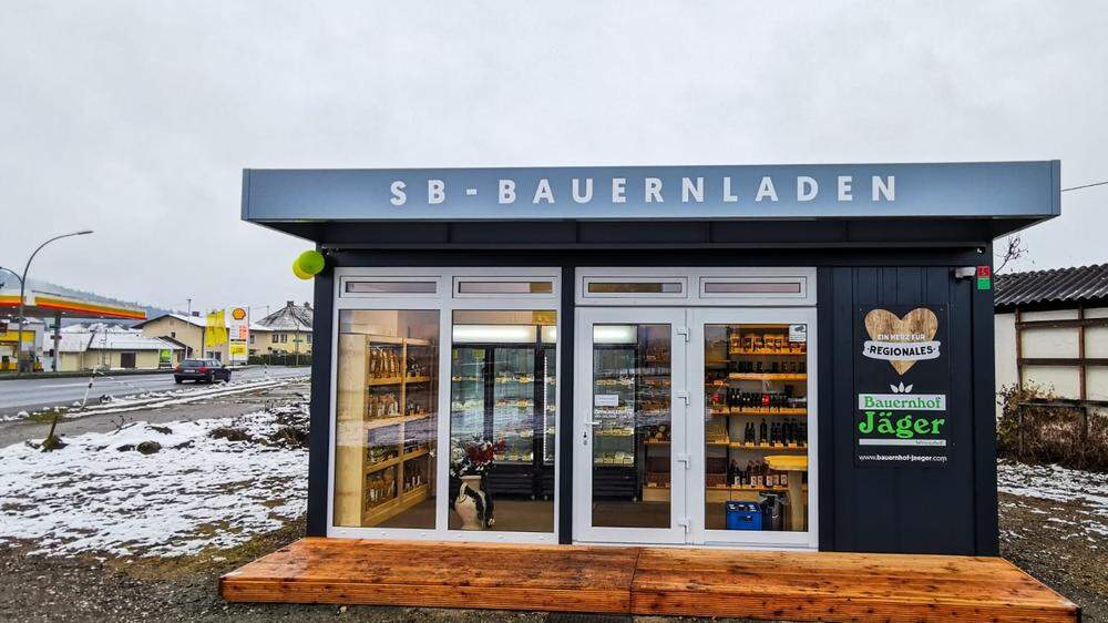 So, wie der SB-Bauernladen in Völkermarkt, sieht auch der neue Standort in Limmersdorf aus