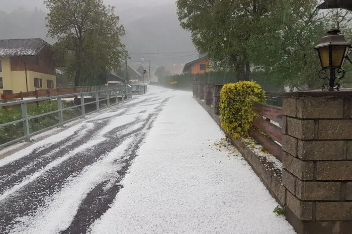 Hagel in Baldramsdorf.