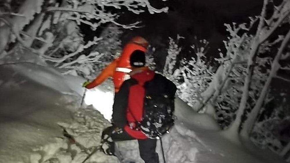 Sucheinsatz der Bergrettung bei tief winterlichen Verhältnissen