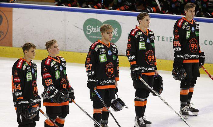 Markus Hanl (19), Paul Reiner (16), Jakob Engelhart (18), Florian Murg (17) und Clemens Krainz (21)