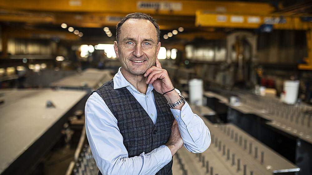 Arno Sorger ist seit 26 Jahren im Stahlbaubereich tätig, davon zehn Jahre als Chef von Haslinger Stahlbau