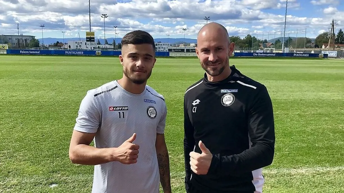 Jusuf Gazibegovic und Sturm-Trainer Christian Ilzer