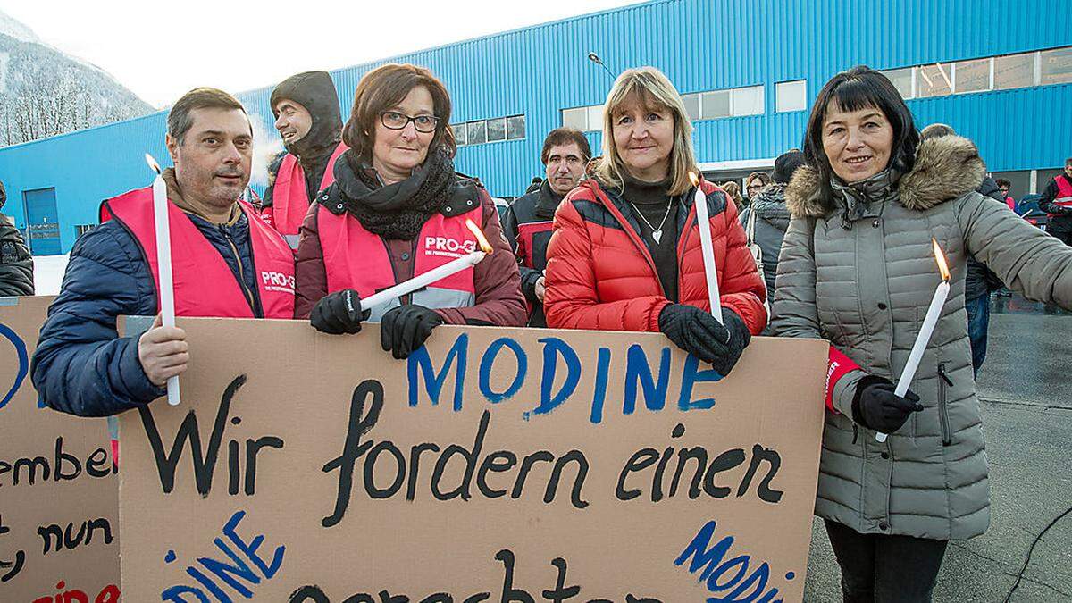 Für einen guten Sozialplan protestierten Modine-Mitarbeiter auf einem Fackelzug. Nun haben sie ihr Ziel erreicht. 