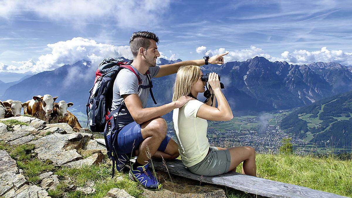 Das Wetter heute ist ideal für eine Bergtour