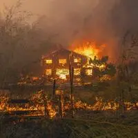 Die Waldbrände wüten auch in Le Porge, etwa 60 Kilometer westlich von Bordeaux