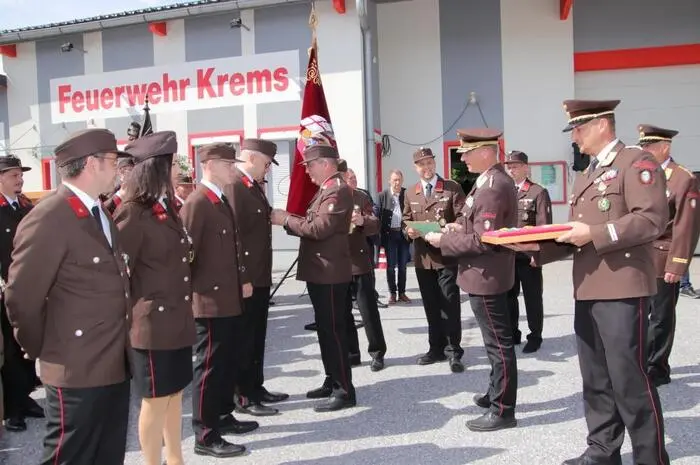 Beim Rüsthaus in Krems fanden sich die beiden Feuerwehren am vergangenen Sonntag ein. 
