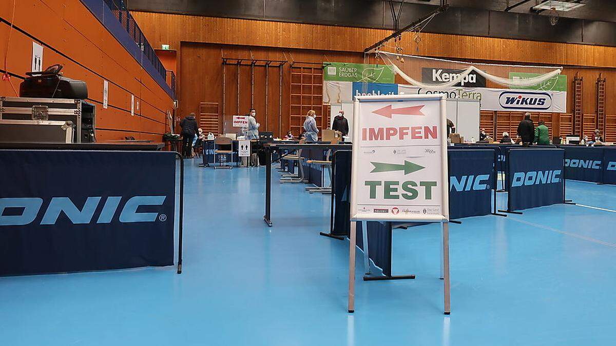 In der Brucker Sporthalle wird geimpft