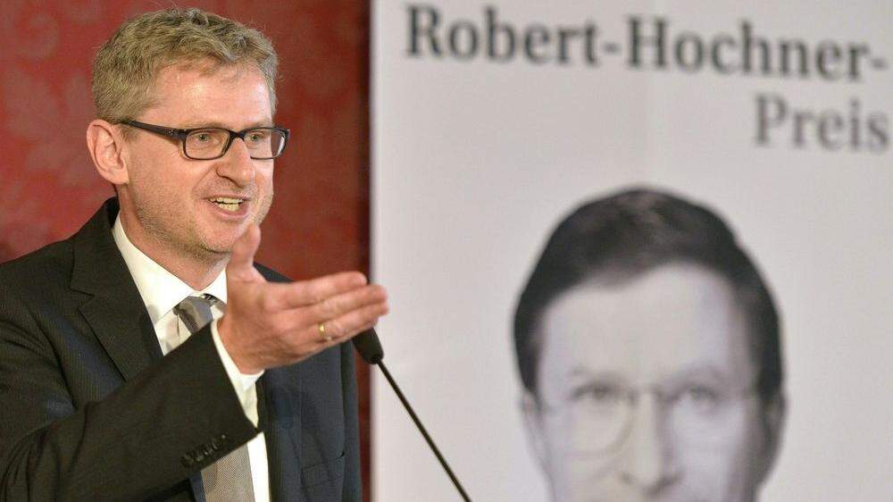 &quot;Report&quot;-Chef Wolfgang Wagner bei seiner Rede zur Verleihung des Robert-Hochner Preises.