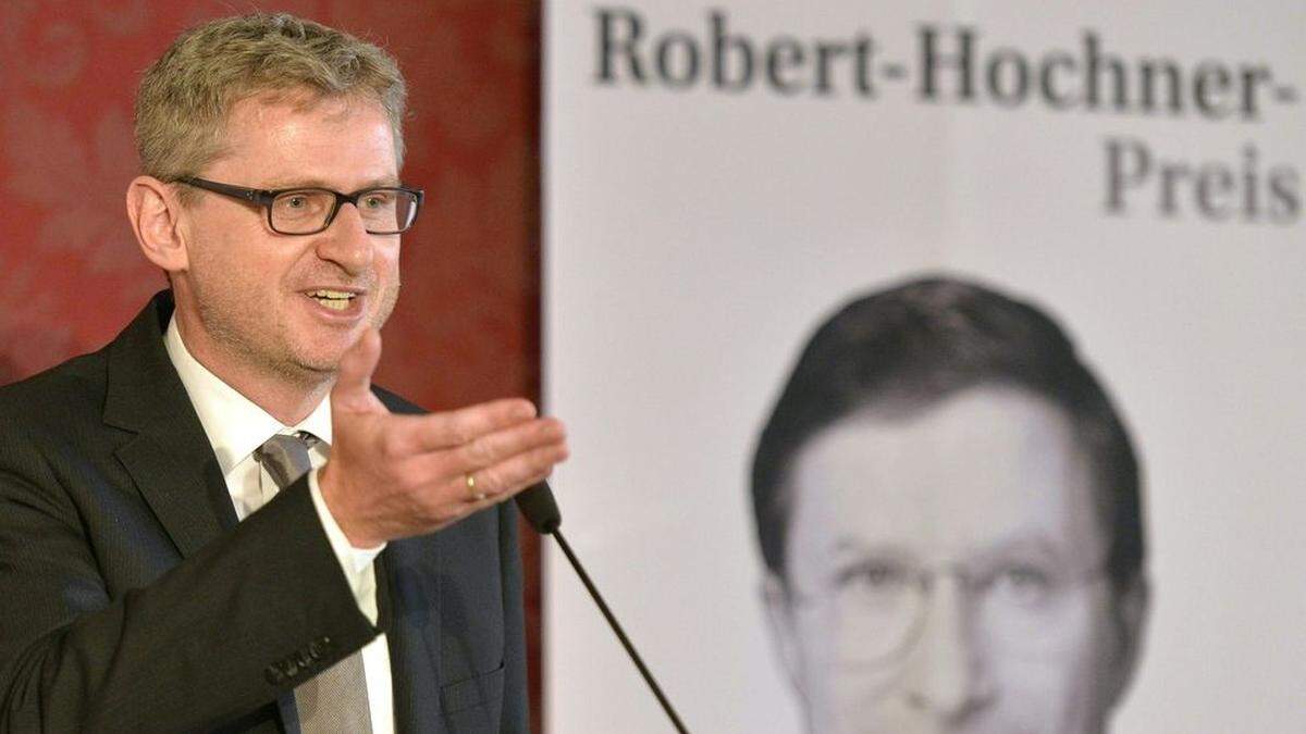 &quot;Report&quot;-Chef Wolfgang Wagner bei seiner Rede zur Verleihung des Robert-Hochner Preises.