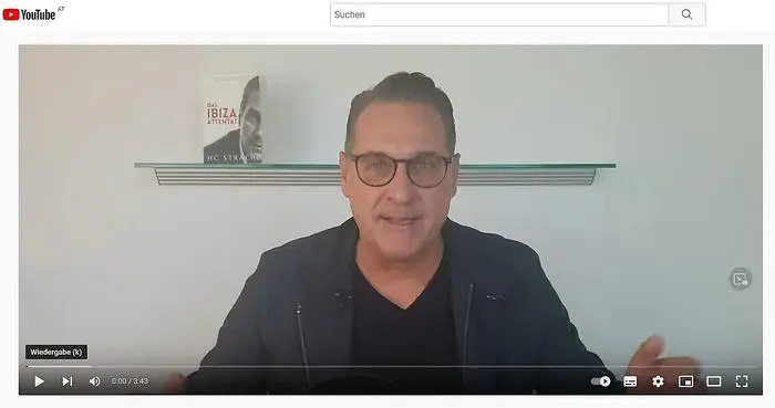 Auf seinem Youtube-Kanal bittet Strache um Spenden