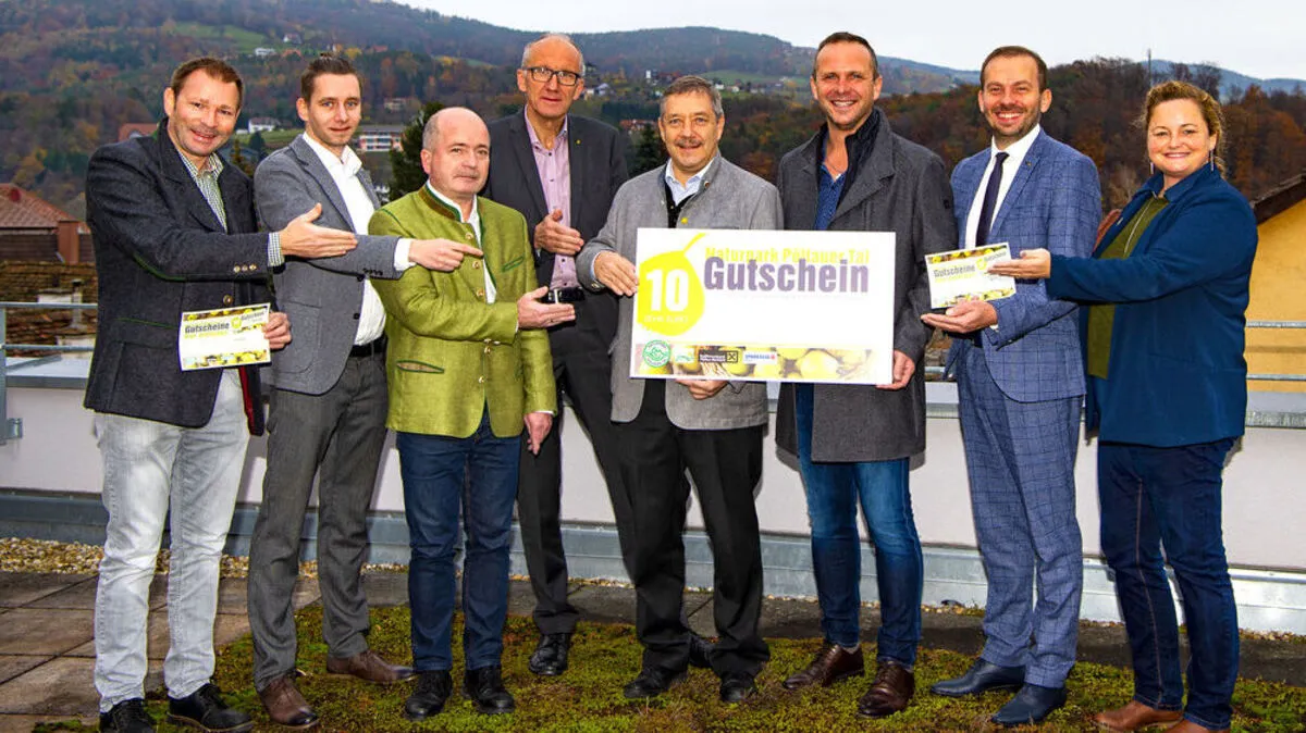 Die Projektgruppe aus dem Pöllauer Tal stellte den neuen Gutschein vor