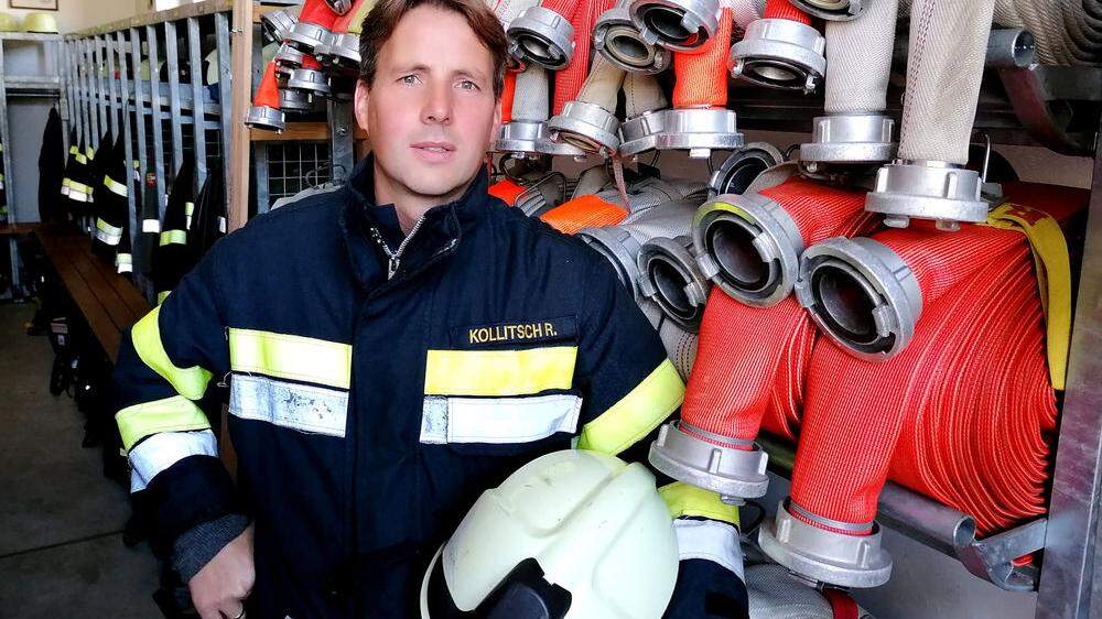 Robert Kollitsch ist seit 24 Jahren bei der Freiwilligen Feuerwehr Damtschach 