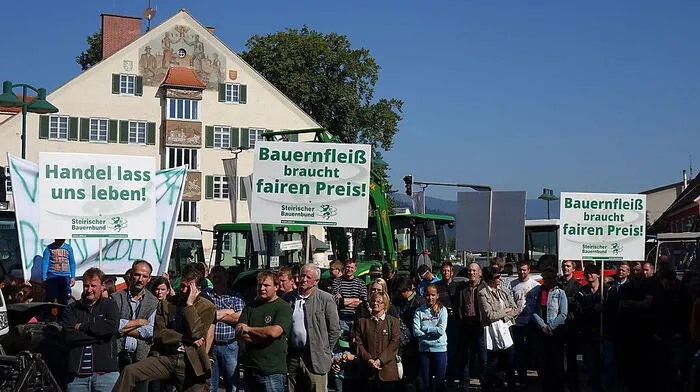 Wie auch schon die Murtaler Bauern vergangene Woche demonstrieren diesen Samstag die Landwirte im Lavanttal 