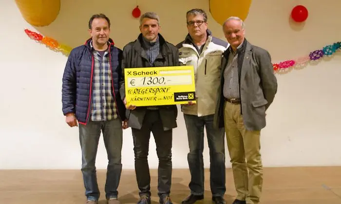 Günther Kremser, Obmann Reinhard Franzel, Johann Truppe und Präsident Anton Aichholzer (von links)