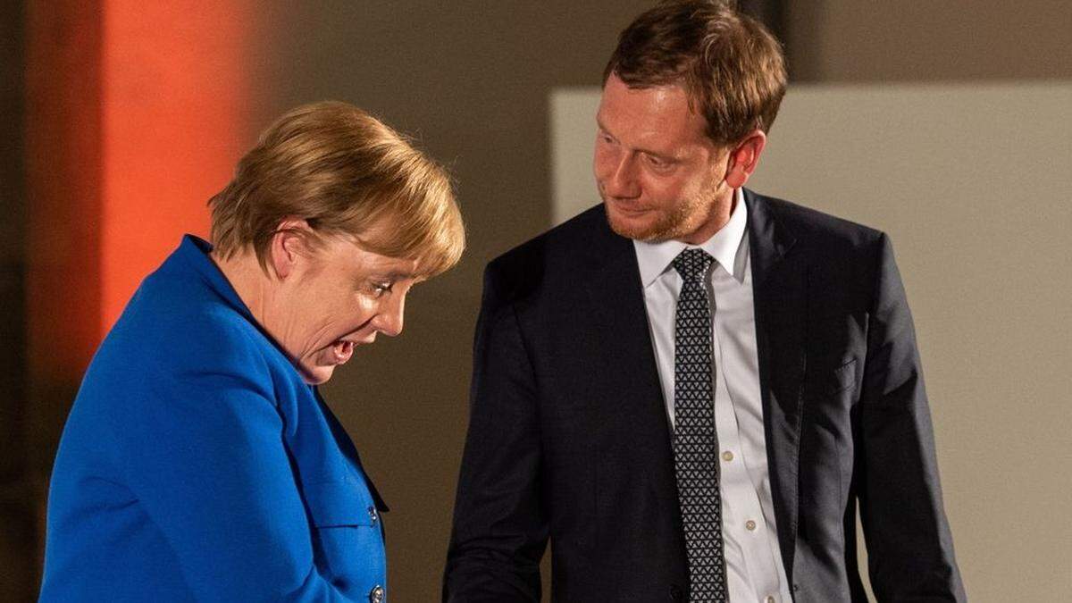 Kretschmer mit Kanzlerin Merkel