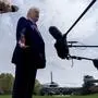 April 3, 2025, Washington, Dc, United States: U.S President Donald Trump speaks to the media during an impromptu press conference before departing aboard Marine One on the South Lawn of the White House, April 3, 2025 in Washington, D.C. The president is spending a three-day weekend at his Mar-a-Lago residence. Washington United States - ZUMAp138 20250403_zaa_p138_040 Copyright: xAbexMcnatt/WhitexHousex