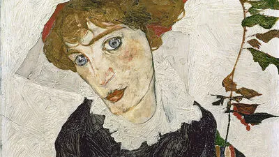 Egon Schiele Bildnis Wally Neuzil (1912), Ausschnitt