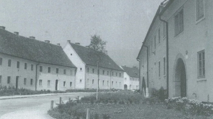 Die Villacher Kanaltalersiedlung an der Ecke Neue Heimat/Mangartweg aus dem Jahr 1940.