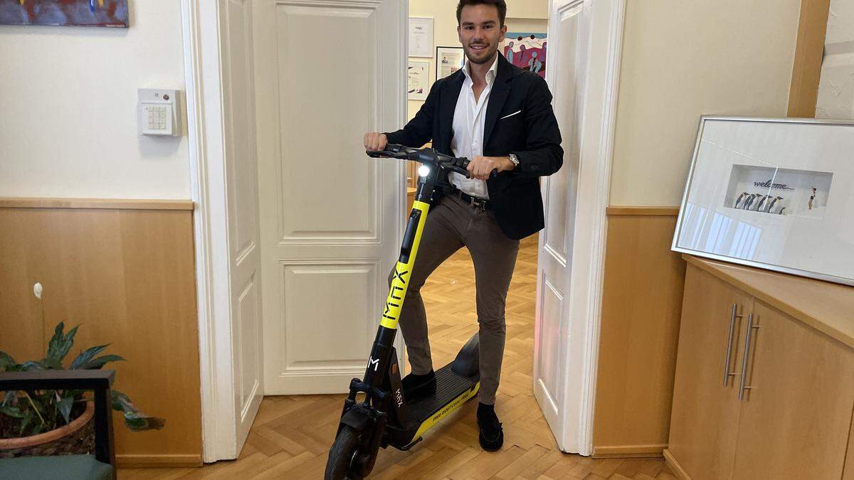 Maximilian &quot;Max&quot; Fischl hat mit E-Scootern ein flourierendes Start-up gegründet