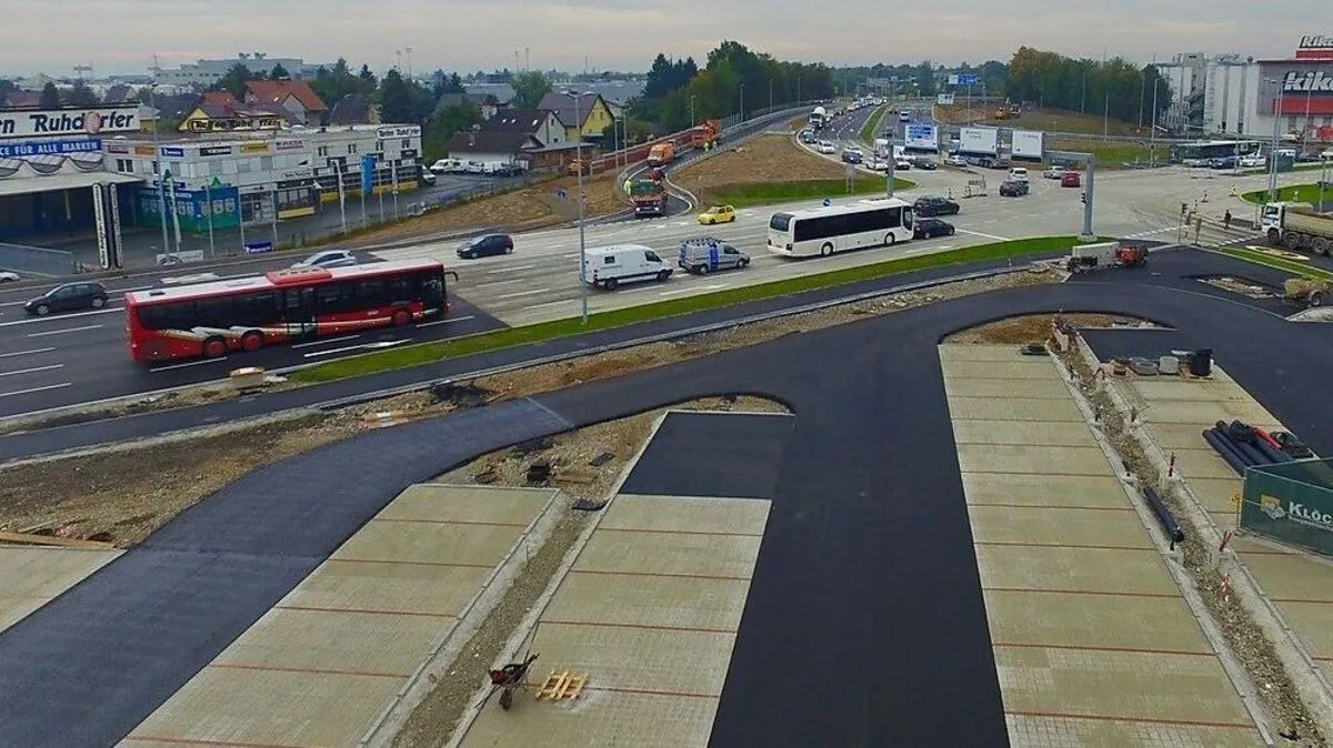 Nur der Park&Ride-Parkplatz ist noch nicht ganz fertig