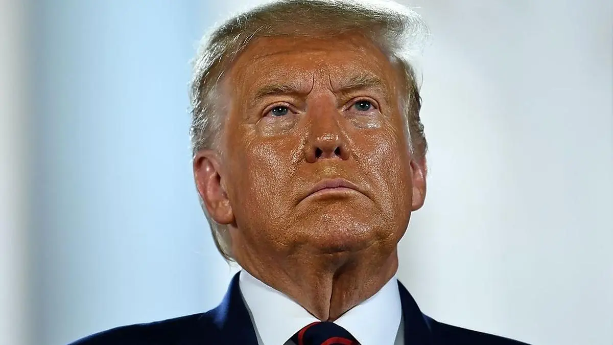 Trump nach der Rede im Weißen Haus