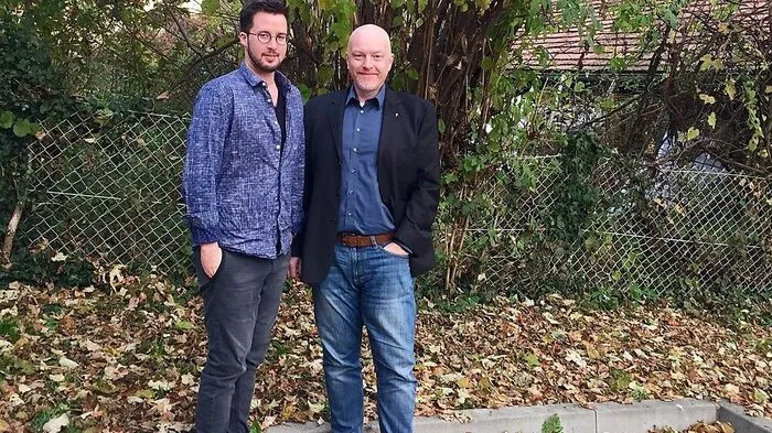 Christian Veit und Dietmar Böhmer, die Obmänner des Vereins  "MenschenRechteReligion"
