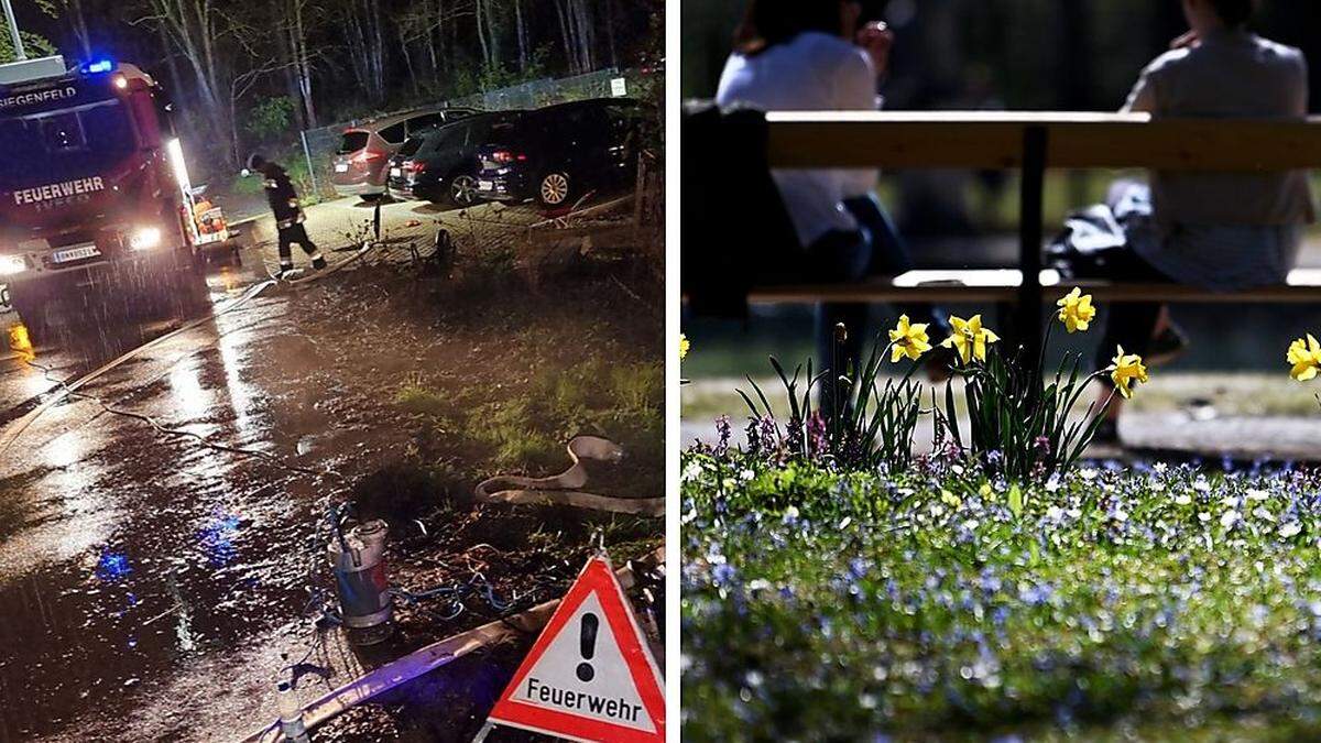 Am Wochenende gab es Überschwemmungen, in ein paar Tagen soll es richtig warm werden