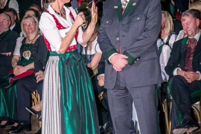 Hier beim Bühneninterview mit Landeshauptmann Hermann Schützenhöfer