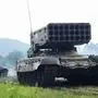 Zwei TOS-1 bei einer Militärübung im Jahr 2019