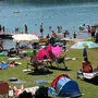 Das Strandbad in Drobollach am Dienstagvormittag