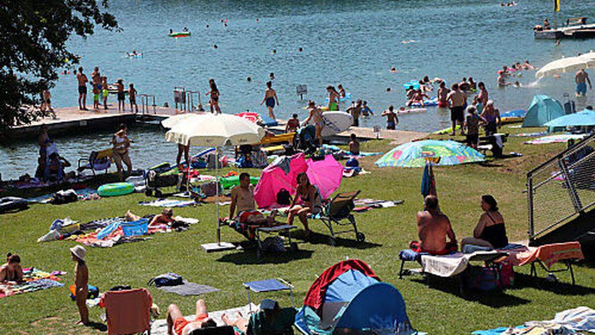 Das Strandbad in Drobollach am Dienstagvormittag