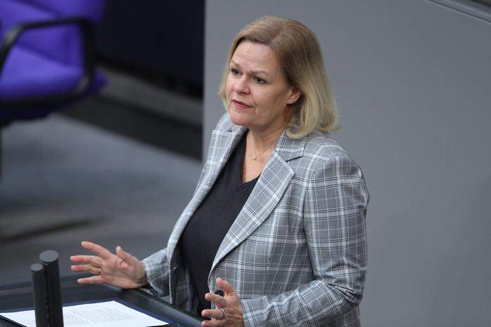 Die deutsche Innenministerin Nancy Faeser
