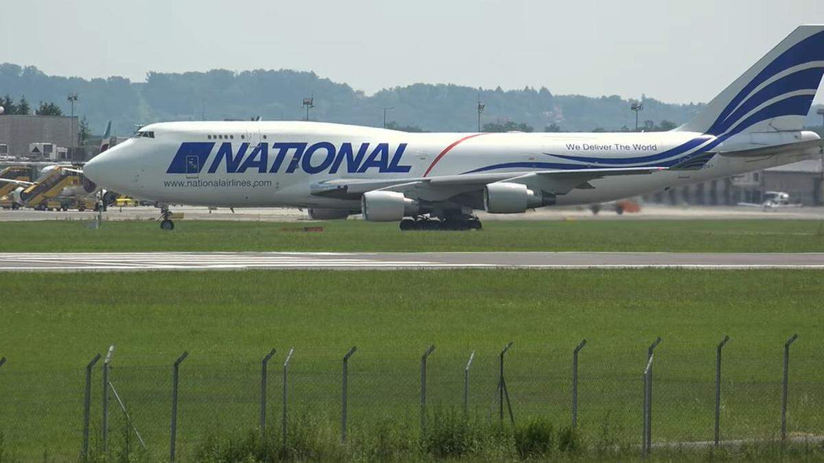 Diese Boeing 747 landete am Sonntag in Graz