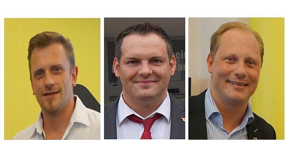 Gerhard Penz (ÖVP), Gunter Kienberger (SPÖ), Dieter Dohr (Liste Dohr für Bad St. Leonhard)