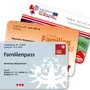 Drei Karten zeigen den Familienpass Tirol
