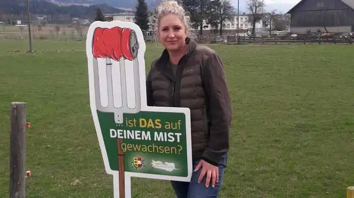 Jungbäurin Daniela Pichler aus Möllbrücke unterstützt die Aktion