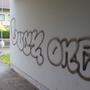 Ein Sprayer richtete mit diesen Graffitis im Bezirk Voitsberg großen Schaden an