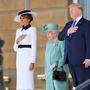 US-Präsident Donald Trump und Gattin Melani mit Königin Elisabeth II.