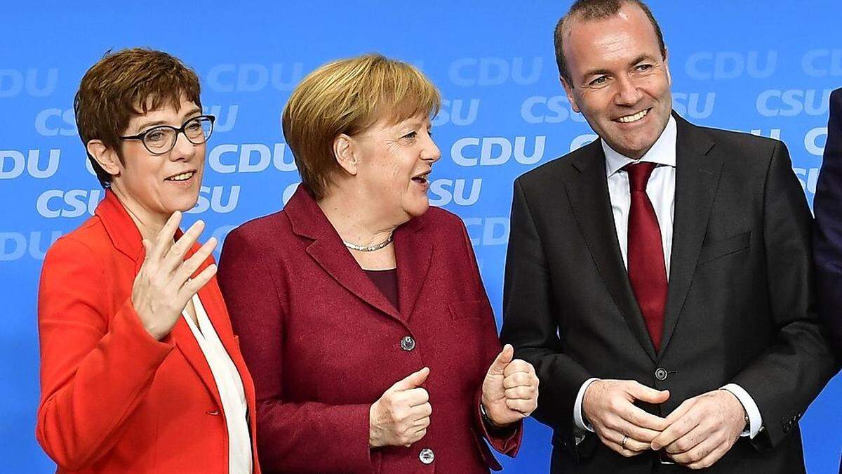 AKK, Merkel und Weber