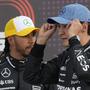 Lewis Hamilton (links) und George Russell sorgten zuletzt für Jubel bei Mercedes