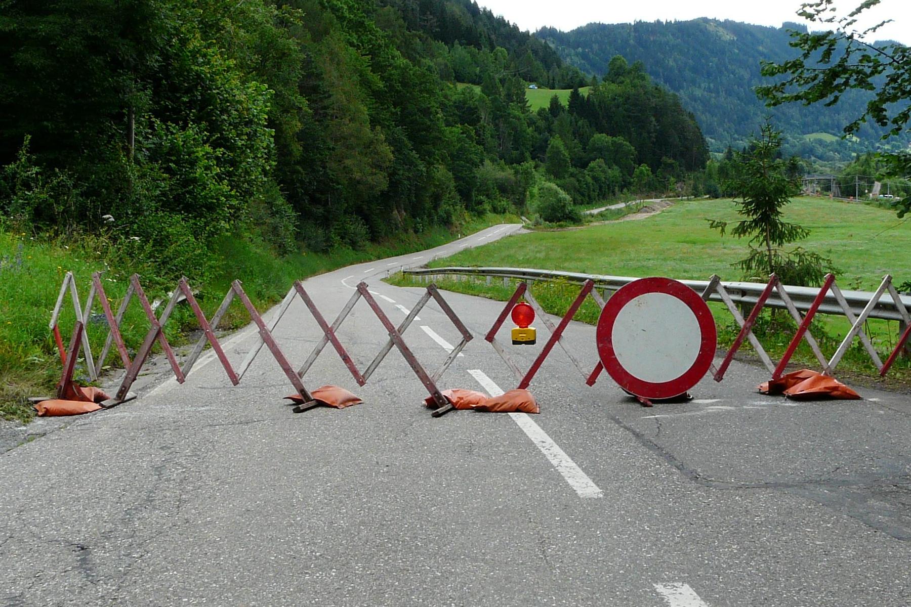 Villgratental-Landesstraße in Osttirol nach Unwettern gesperrt